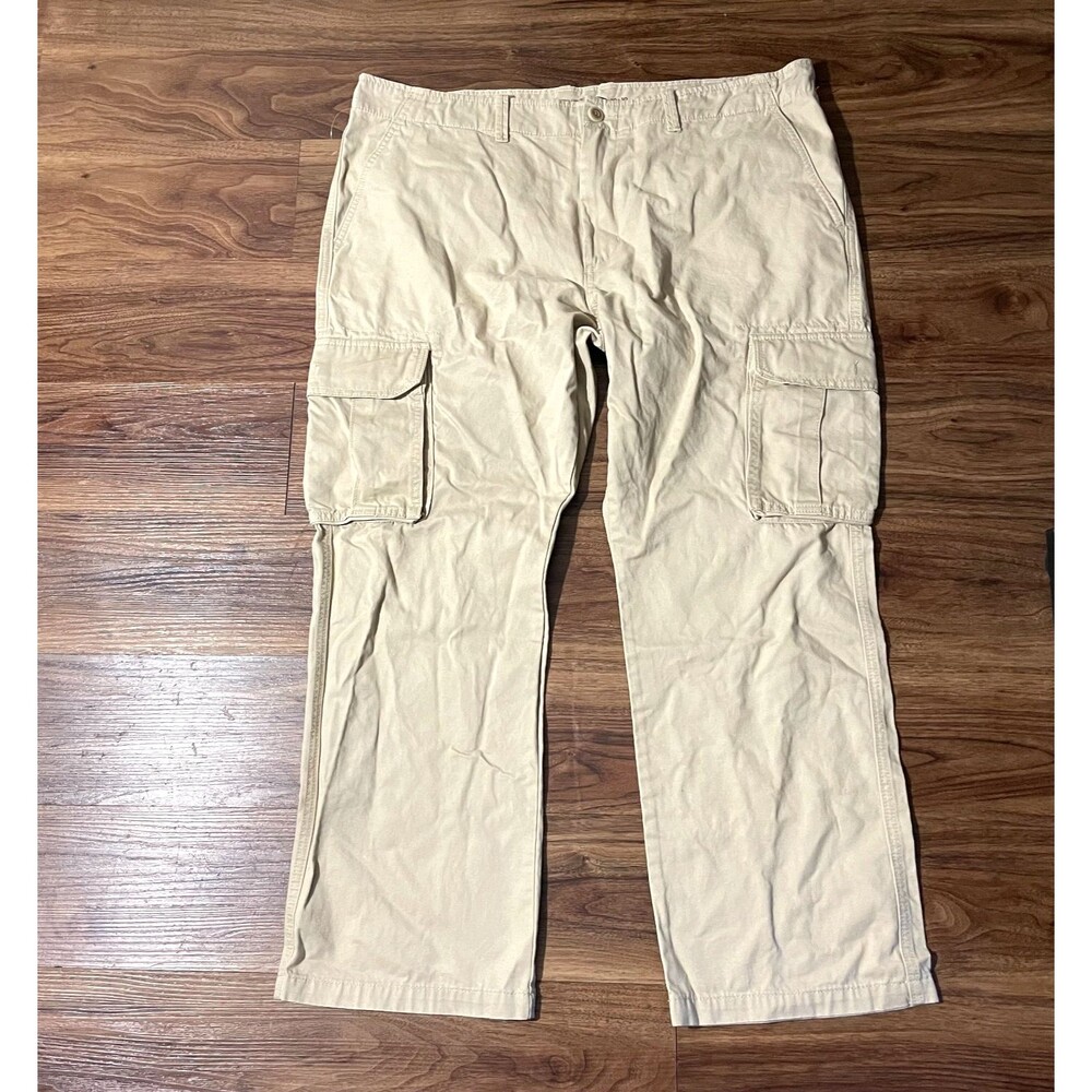 Old Navy Pants Khaki Broken in Cargo Pants Pockets Cotton Mens Size 40x30